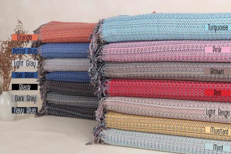 Personalized Turkish Cotton Towel Beach Towel Beige, 40x70 Inches