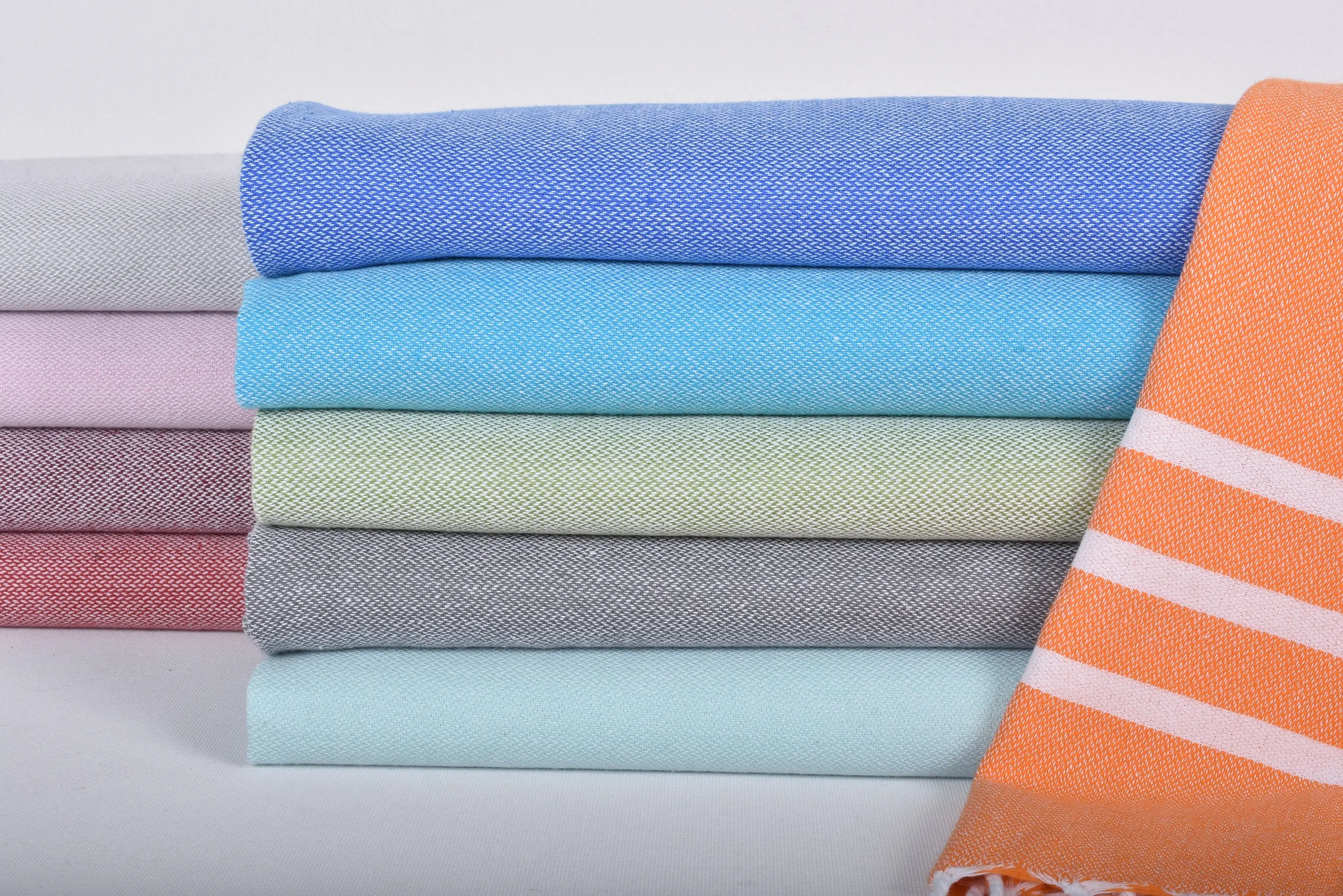 Personalized Dish Towel Orange Striped Hand Towel, 40x24 Inches - 1