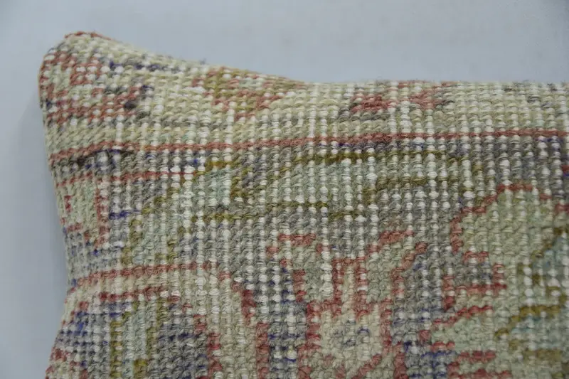 Throw Kilim Pillow, Pillow Case, Handwoven Pillow Sham, Kilim Cushion Sham, Ethnic Pillow Case, 8x16 Blue Pillow Case, Turkish Pillow - 2