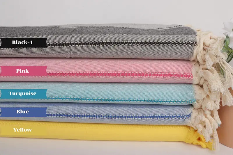 Summer Gift, Bride Gift, Bachelorette Party Gift, Personalized Gift, Custom Name Towel, 68x40 Cotton Striped Towel, Luxury Turkish Bath Towel - 2