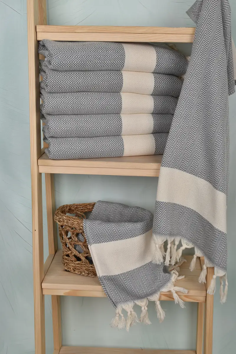 Custom Hand Towel, Monogram Kitchen Towel, Best Wedding Gift, Family Gift, 36x18 Cotton Herringbone Towel, Personalized Gifts, Gift For Wedding Day - 3