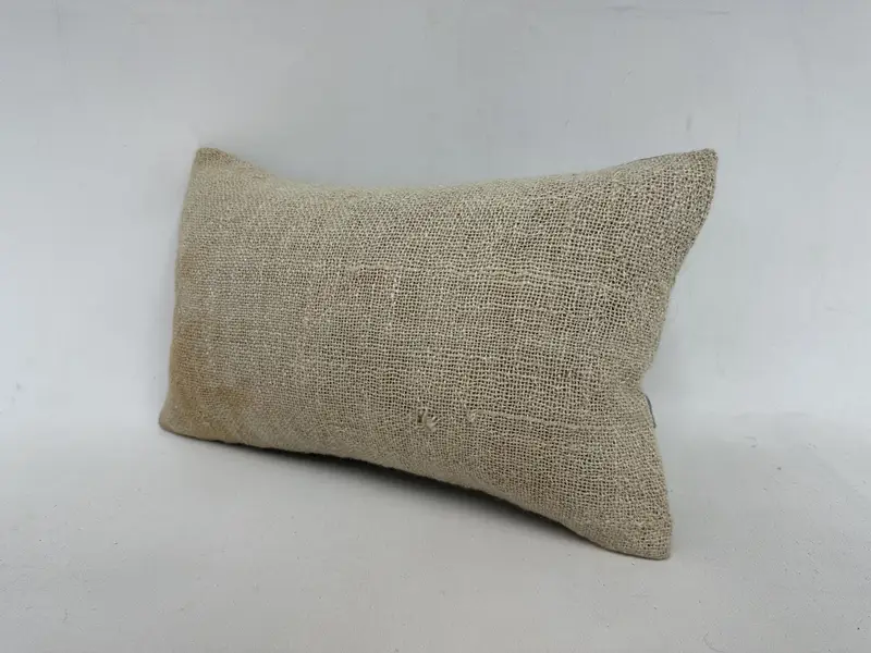 Yastık Sham, atma Kilim Yastığı, Meditasyon Yastığı Sham, 12x20 Bej Yastık Kılıfı, Kilim Yastık Sham, Vintage Kilim Yastığı - 4