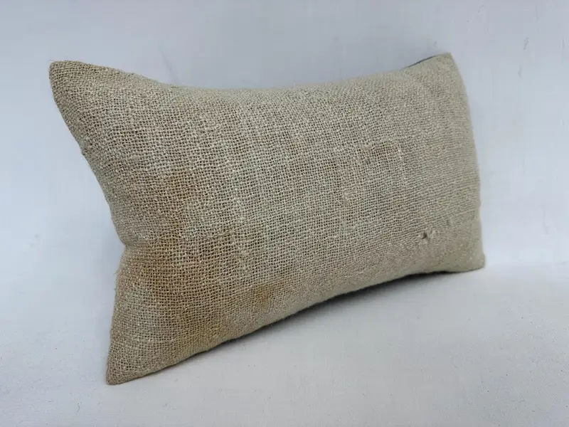 Yastık Sham, atma Kilim Yastığı, Meditasyon Yastığı Sham, 12x20 Bej Yastık Kılıfı, Kilim Yastık Sham, Vintage Kilim Yastığı - 3