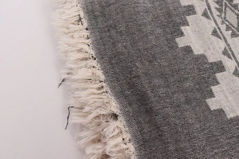 Boho Throw Blankets, 86x56 Cotton Kilim Towel, Turkish Tablecloth, Throw Blanket Couch, Valentines Gift, Tablecloth, Customized Turkish Blanket - 7