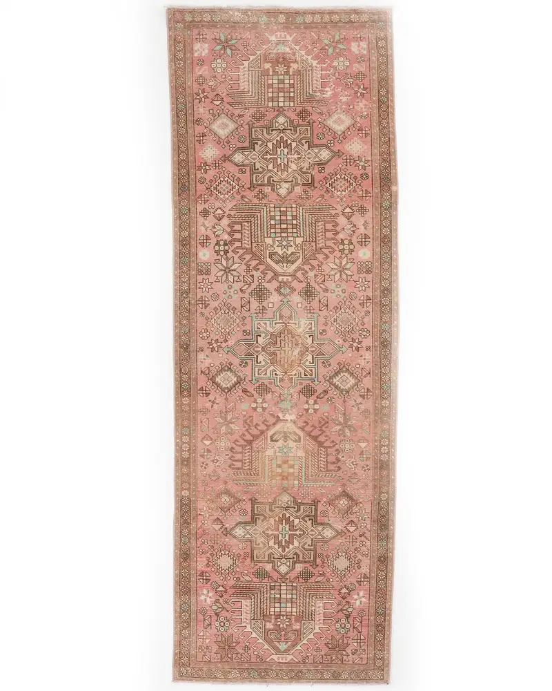 Zarif Pembe Halı, 3,2x9,6 ft Sağlam Konfor