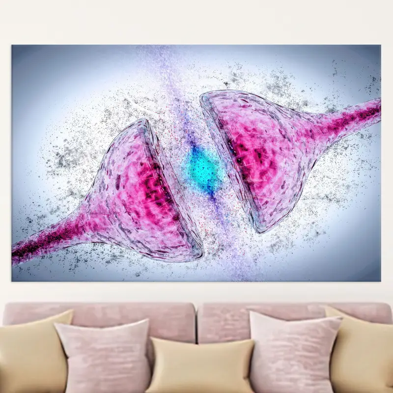 Synapses Cortical Neurons Medical, Science Canvas, Science Neurology Brain Wall Art, Brain Canvas Art, Office Wall Decor, Abstract Wall Art, - 8