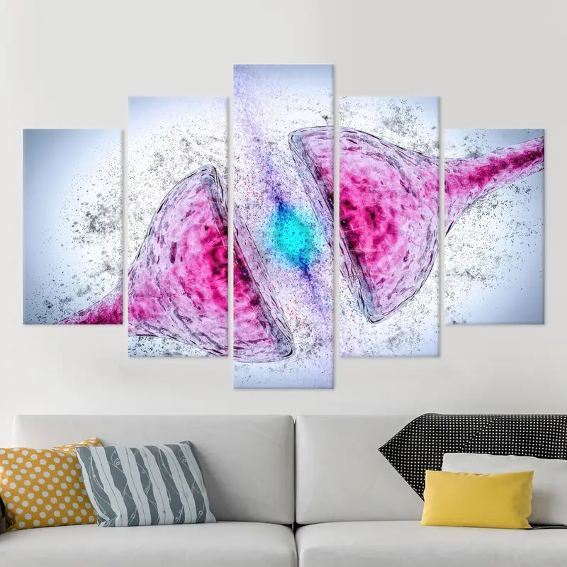 Synapses Cortical Neurons Medical, Science Canvas, Science Neurology Brain Wall Art, Brain Canvas Art, Office Wall Decor, Abstract Wall Art, - 1