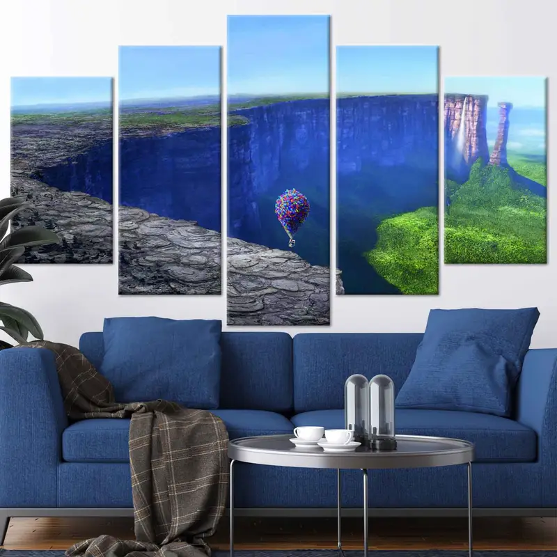Up Movie Wall Art, Up Movie Canvas, Up Movie Poster, Abstract Wall Art, Cartoon Poster, Cartoon Print, Kids Wall Art, Abstract Landscape Art - 6