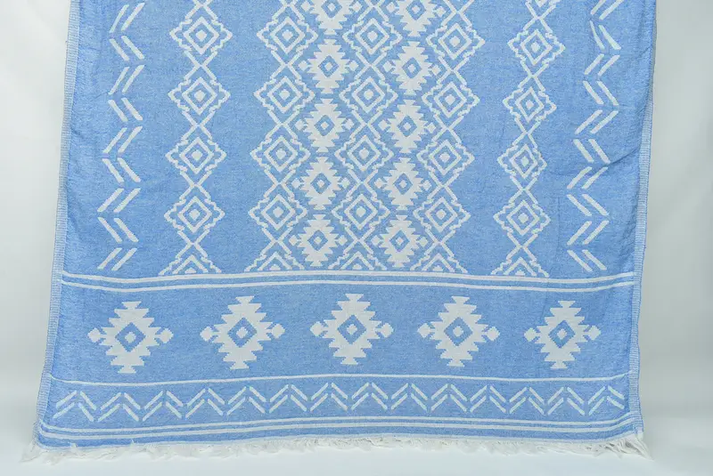 74x40 Cotton Geometric Towel, Bridal Shower Gift, Bachelorette Gifts, Bachelorette Party Gift, Personalized Turkish Beach Towel, Bridesmaid Favors - 1