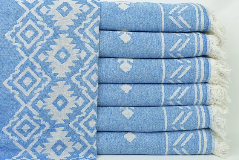 74x40 Cotton Geometric Towel, Bridal Shower Gift, Bachelorette Gifts, Bachelorette Party Gift, Personalized Turkish Beach Towel, Bridesmaid Favors - 2