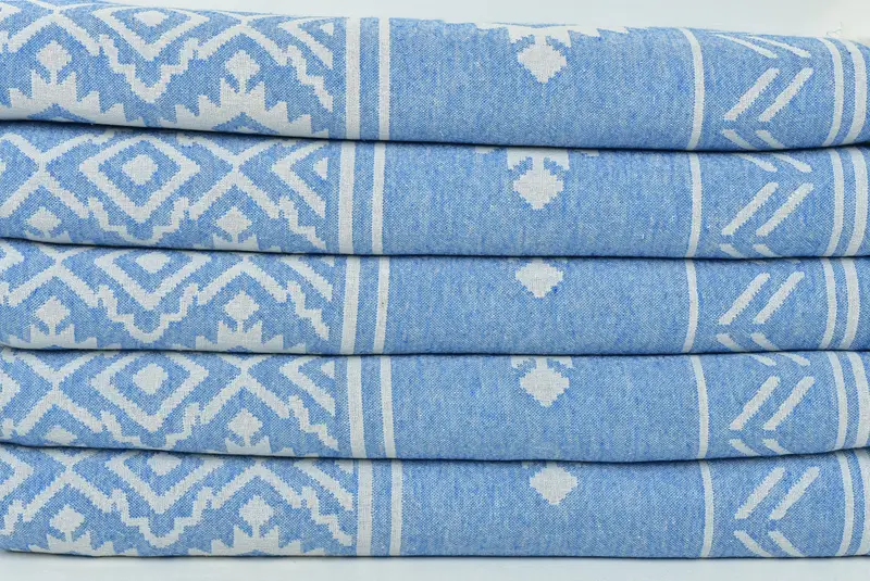 74x40 Cotton Geometric Towel, Bridal Shower Gift, Bachelorette Gifts, Bachelorette Party Gift, Personalized Turkish Beach Towel, Bridesmaid Favors - 3