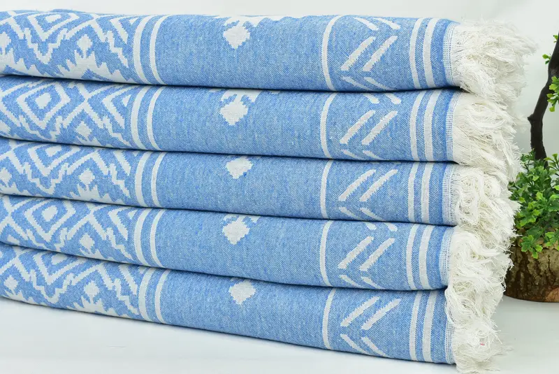 74x40 Cotton Geometric Towel, Bridal Shower Gift, Bachelorette Gifts, Bachelorette Party Gift, Personalized Turkish Beach Towel, Bridesmaid Favors - 4