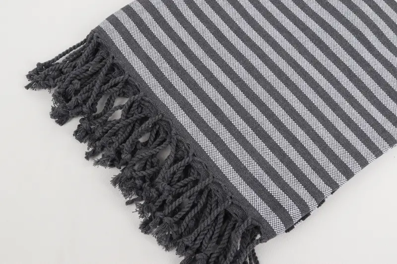 Sand-Resistant Peshtemal, Valentines Gift, Embroidered Towel, Custom Bath Towel, Luxury towel, Turkish beach towel with fringe, Turkish towel - 7