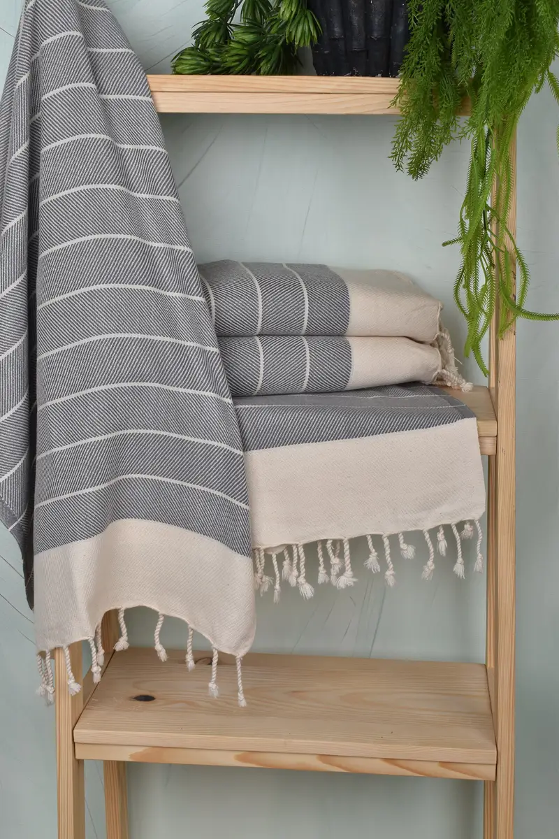 Personalized Gift, Bridal Shower Favors, Spa Towel, 36x16 Cotton Striped Towel, Turkish Towel Hand Towel, Personalized Gift For Him, Wedding Favors - 6