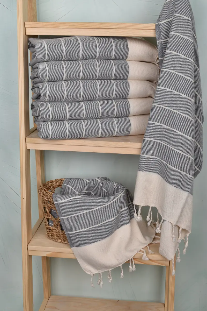 Personalized Gift, Bridal Shower Favors, Spa Towel, 36x16 Cotton Striped Towel, Turkish Towel Hand Towel, Personalized Gift For Him, Wedding Favors - 3