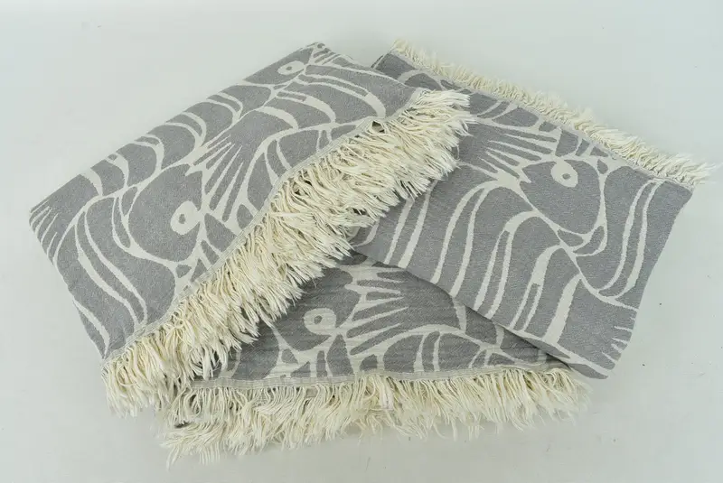 Halloween Bachelorette Party, 70x60 Cotton Fish Design Towel, Throw Blanket, Boho Throw Blankets, Bridal Shower Gifts, Monogram Blanket - 8