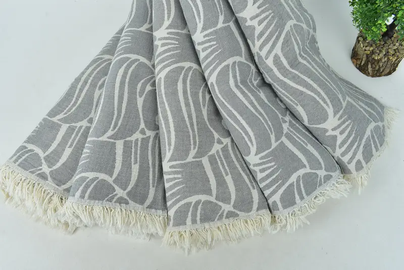 Halloween Bachelorette Party, 70x60 Cotton Fish Design Towel, Throw Blanket, Boho Throw Blankets, Bridal Shower Gifts, Monogram Blanket - 6