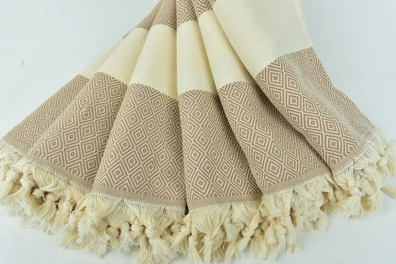 Cute Beach Towel, Travel towel, Organic Turkish towel, Wedding Day Gift For Bride, Best Beach Towel, Bridesmaid Towel, 70x40 Cotton Diamond Towel - 4