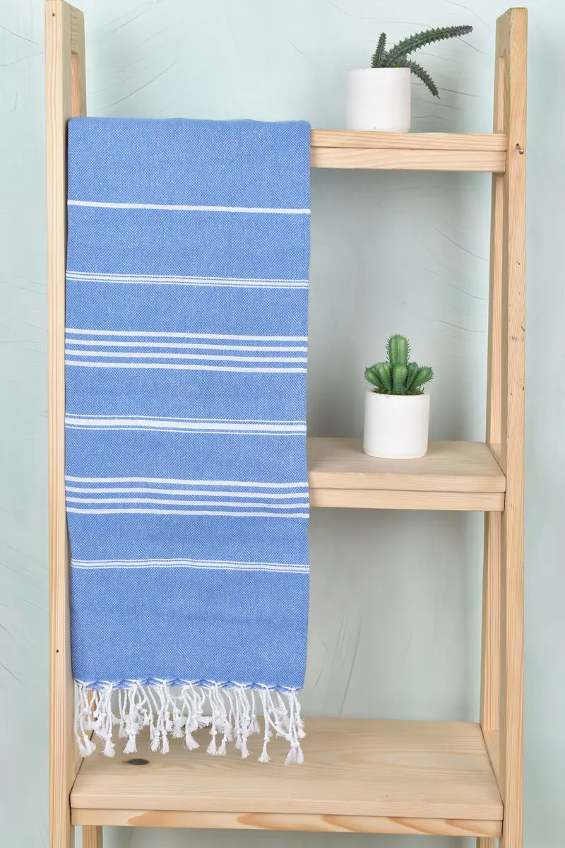 Summer Gift, 70x40 Cotton Striped Towel, Eco-friendly Turkish towel for home and travel, Lightweight Turkish towel, Gift For Her, Baby Boy Gift - 8
