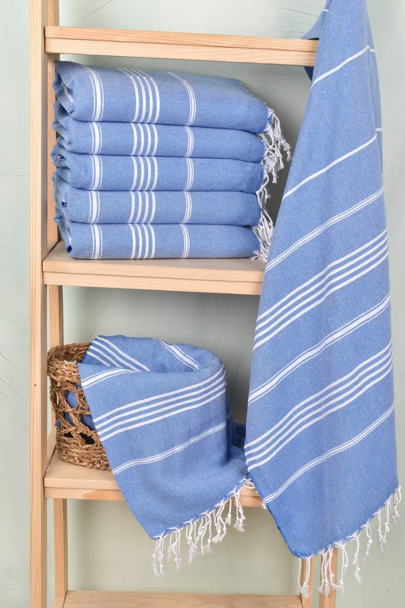 Summer Gift, 70x40 Cotton Striped Towel, Eco-friendly Turkish towel for home and travel, Lightweight Turkish towel, Gift For Her, Baby Boy Gift - 3