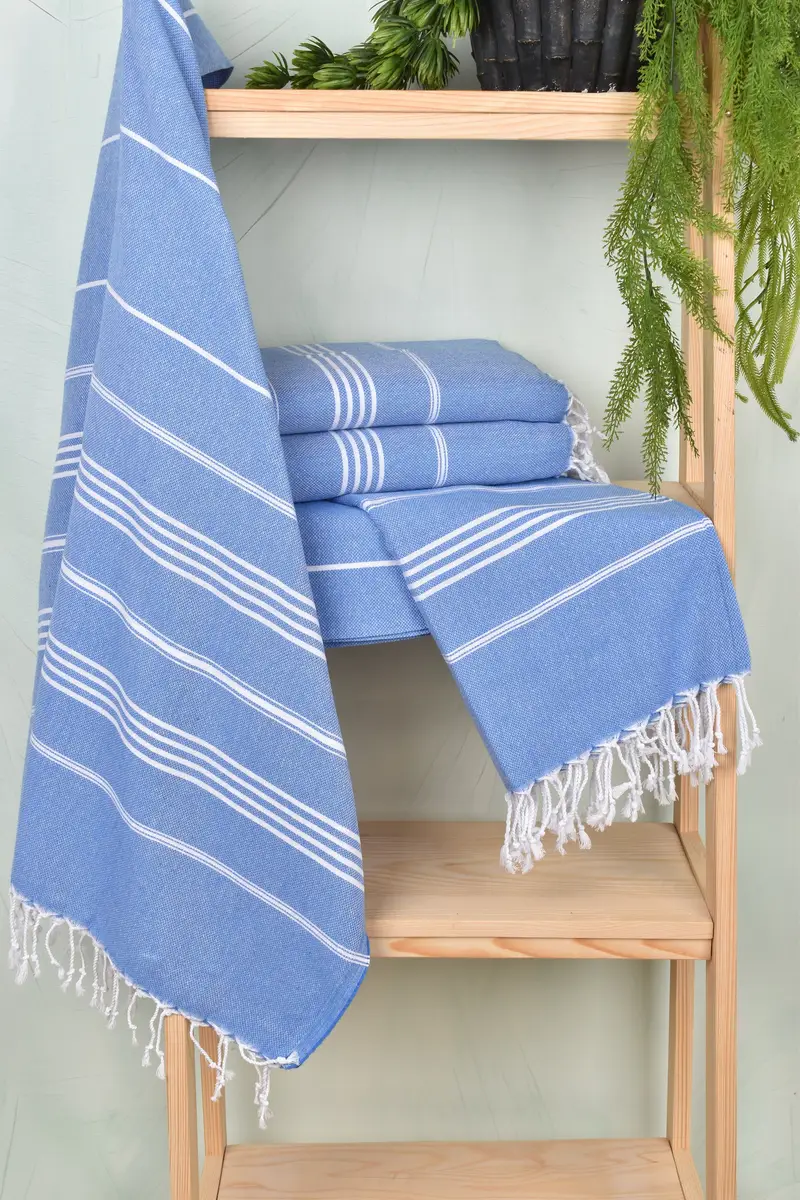 Summer Gift, 70x40 Cotton Striped Towel, Eco-friendly Turkish towel for home and travel, Lightweight Turkish towel, Gift For Her, Baby Boy Gift - 6