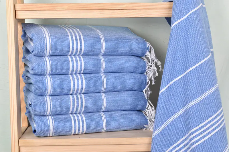 Summer Gift, 70x40 Cotton Striped Towel, Eco-friendly Turkish towel for home and travel, Lightweight Turkish towel, Gift For Her, Baby Boy Gift - 2