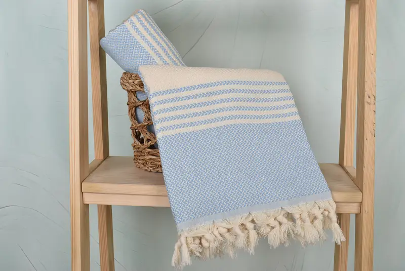 Luxury Beach Towel, Personalized Towel, Custom Towel, 70x40 Cotton Striped Towel, Handmade Gift, Custom Beach Towels, Monogrammed Beach Towel - 4