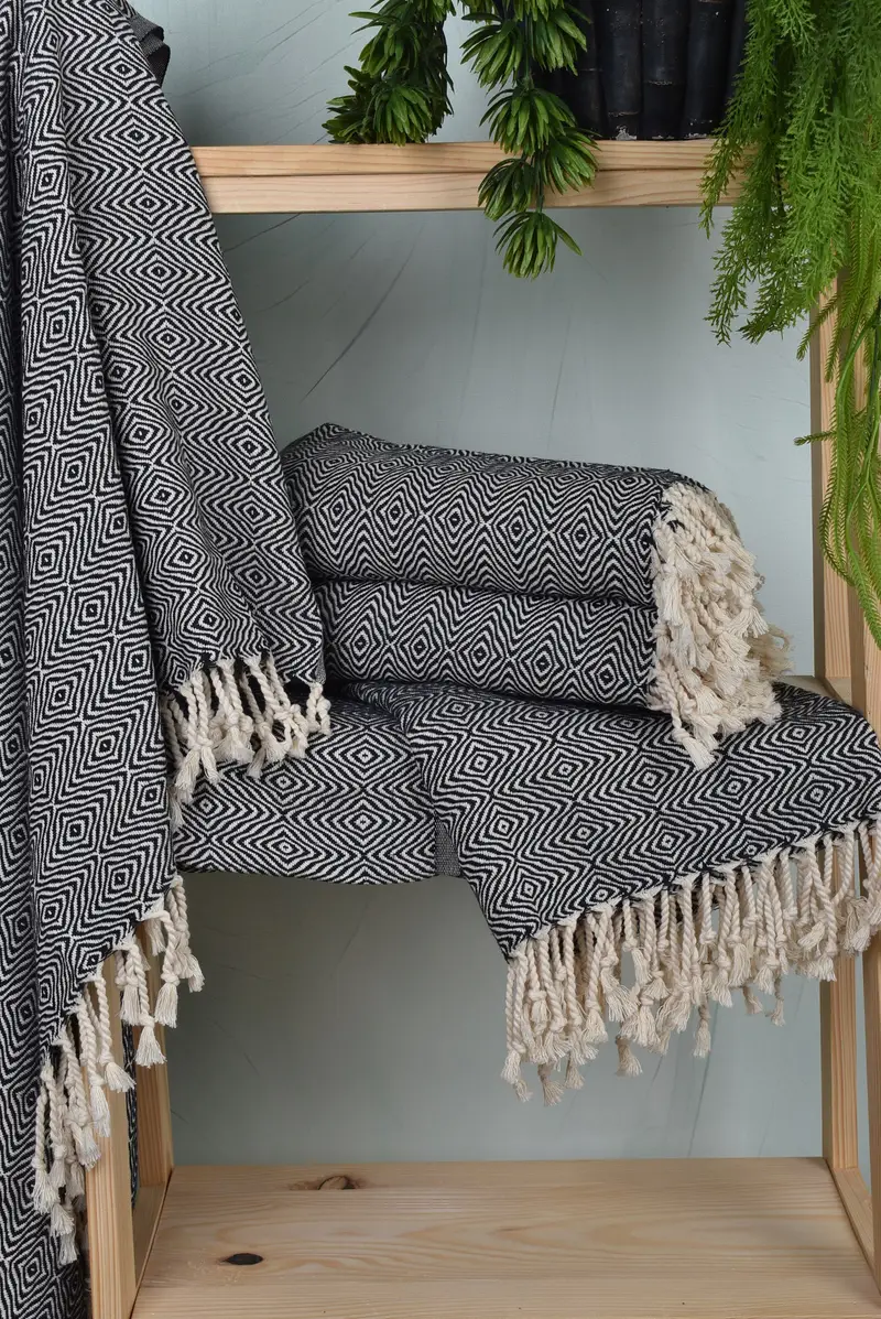 70x40 Cotton Zigzag Diamond Towel, Beach Towel Gift, Girl Trip Party Favor, Bachelorette Party Gift, Scarf Towel, Employee Gifts, Quick-dry towel - 6