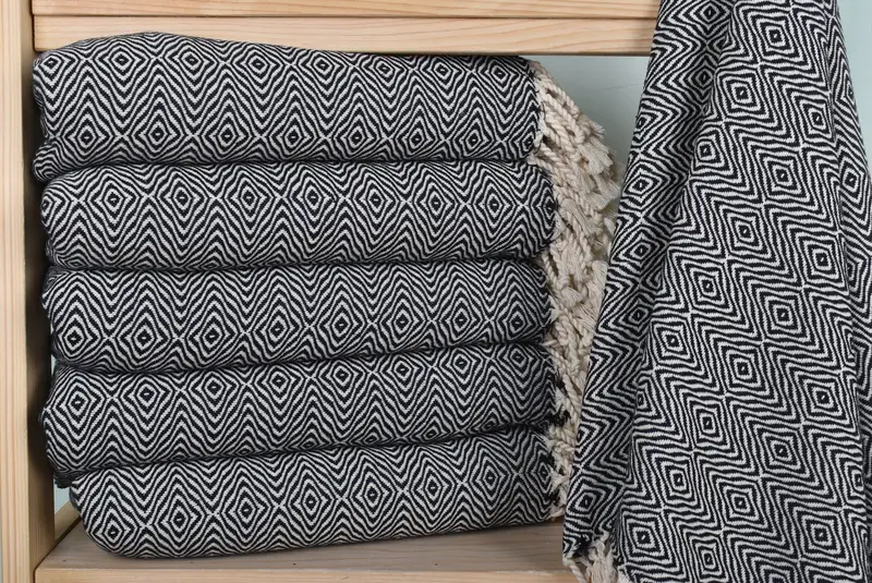 70x40 Cotton Zigzag Diamond Towel, Beach Towel Gift, Girl Trip Party Favor, Bachelorette Party Gift, Scarf Towel, Employee Gifts, Quick-dry towel - 2