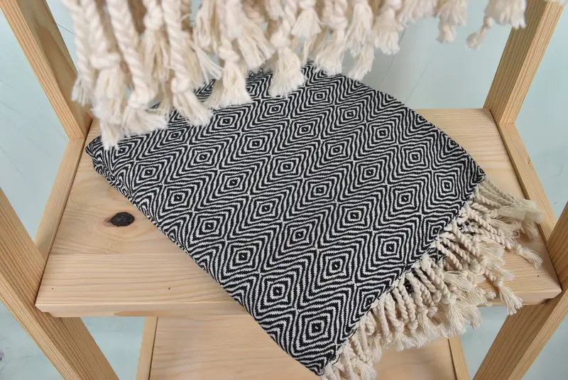 70x40 Cotton Zigzag Diamond Towel, Beach Towel Gift, Girl Trip Party Favor, Bachelorette Party Gift, Scarf Towel, Employee Gifts, Quick-dry towel - 5