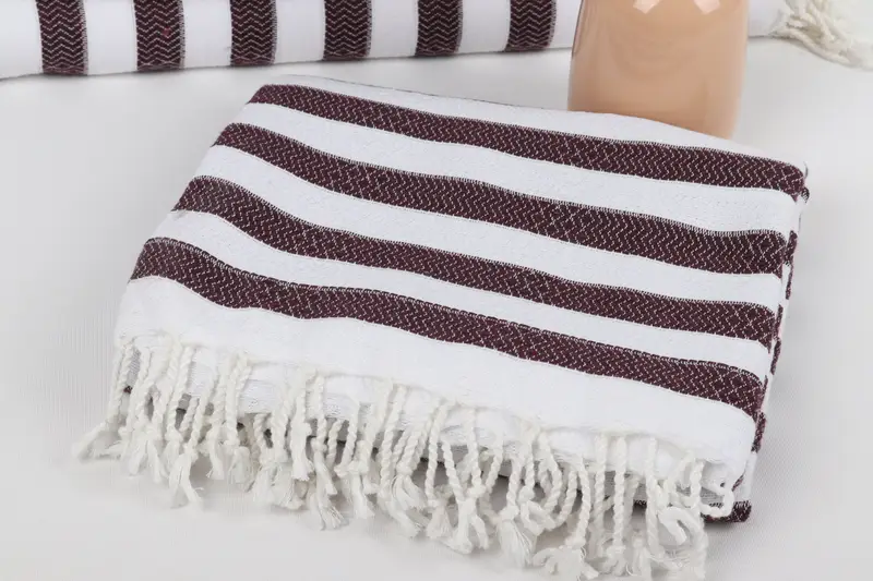Gift For Him, Wedding Anniversary Gift, Peshtemal, Travel towel, Spa Towel, Best Friend Wedding Gift, 70x36 Cotton Striped Towel, Personalized Gifts - 5