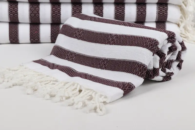 Gift For Him, Wedding Anniversary Gift, Peshtemal, Travel towel, Spa Towel, Best Friend Wedding Gift, 70x36 Cotton Striped Towel, Personalized Gifts - 4