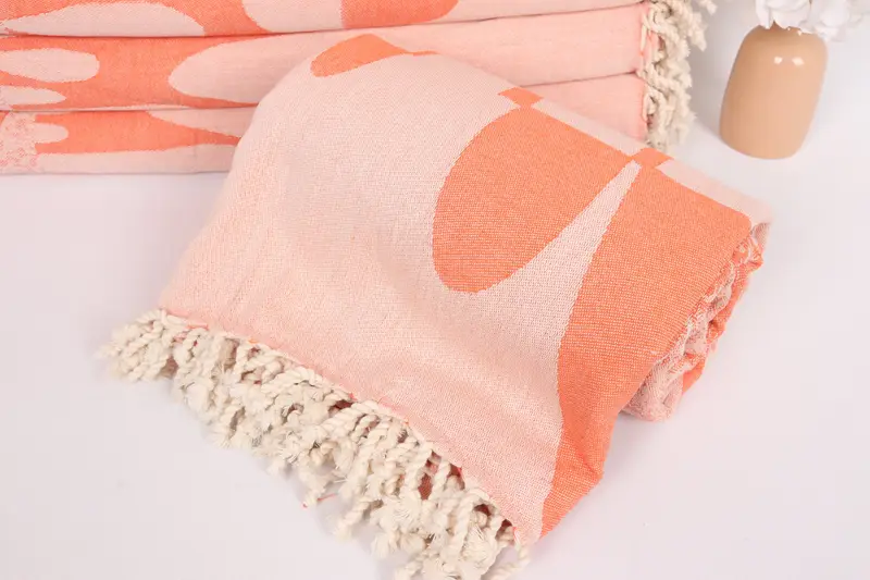 Family Gift Basket, Woven Throw Blanket, Bachelor Gifts, Tablecloth, 100x80 Cotton Turtle Design Towel, Boho Throw Blankets, Wedding Hand Made Gift - 5