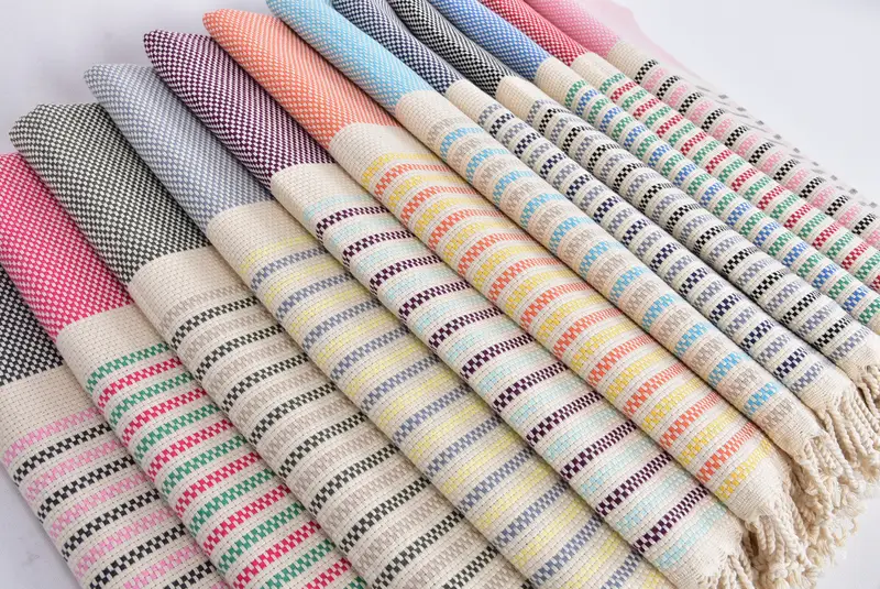 Quick-Dry Beach Towel, Wedding Towel, Fouta towel, Organic Turkish towel, 70x40 Cotton Geometric Towel, Custom Turkish Towel, Bachelor Party Gifts - 6