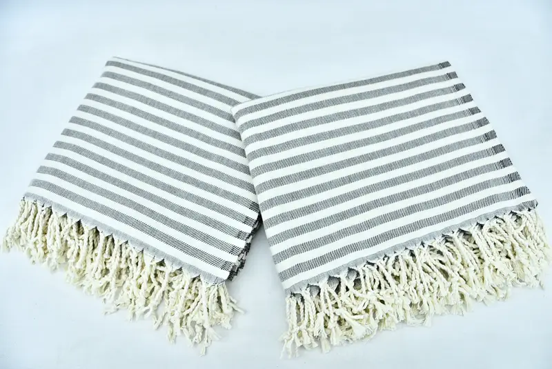Summer Towel, Small Bath Towels, Gift For Bride, Gift For Him, Holiday Towel, Personalized Kitchen Towel, 40x24 Cotton Striped Towel, Wedding Favors - 4