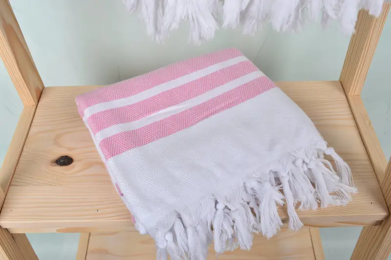 Oversized Beach Towel, Turkish Towel USA, Best Beach Towel, Luxury Beach Towel, Handmade Gift, Christmas Gift, 70x40 Cotton Herringbone Towel - 5