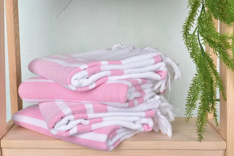 Oversized Beach Towel, Turkish Towel USA, Best Beach Towel, Luxury Beach Towel, Handmade Gift, Christmas Gift, 70x40 Cotton Herringbone Towel - 7