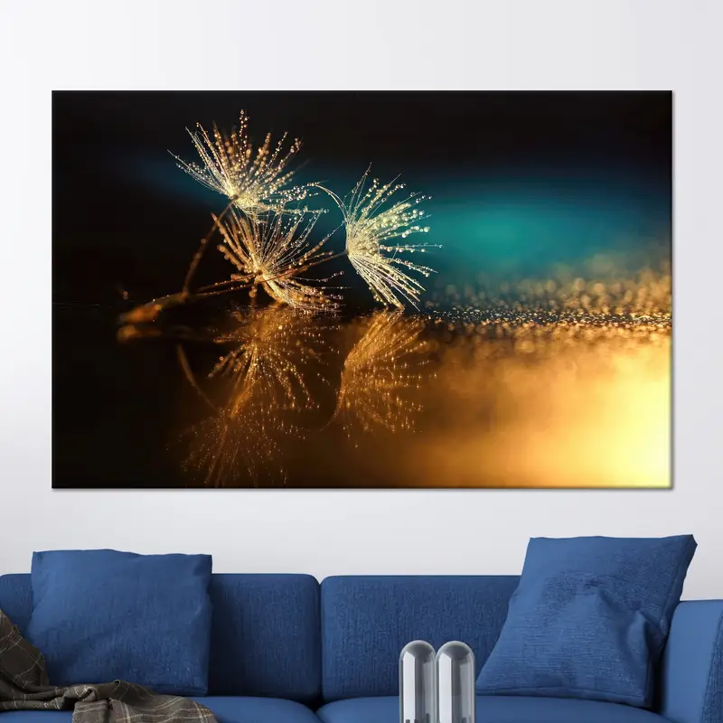 トレンディなタンポポの恋人へのギフト: エレガントな装飾用のプリントキャンバスアート