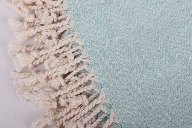 Bachelor Gifts, Hammam towel, Bridesmaid Gift, Travel Towel, Wedding For Favor, Large Beach Towel Personalized, 70x40 Cotton Zigzag Diamond Towel - 7