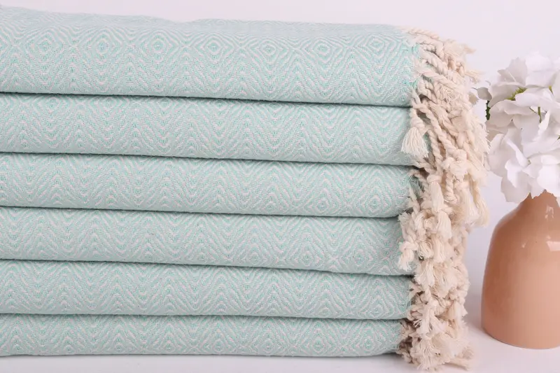 Bachelor Gifts, Hammam towel, Bridesmaid Gift, Travel Towel, Wedding For Favor, Large Beach Towel Personalized, 70x40 Cotton Zigzag Diamond Towel - 3