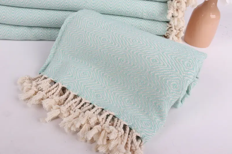 Bachelor Gifts, Hammam towel, Bridesmaid Gift, Travel Towel, Wedding For Favor, Large Beach Towel Personalized, 70x40 Cotton Zigzag Diamond Towel - 4