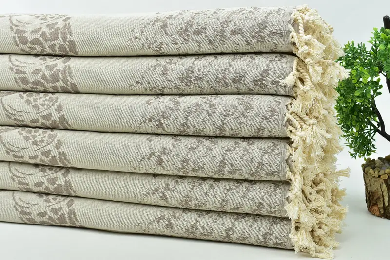 36x18 Cotton Carretta Patterned Towel, Summer Towel, Anniversary Gift For Her, Turkish Towel Hand Towel, Wedding Gift, Monogram Hand Towel - 4