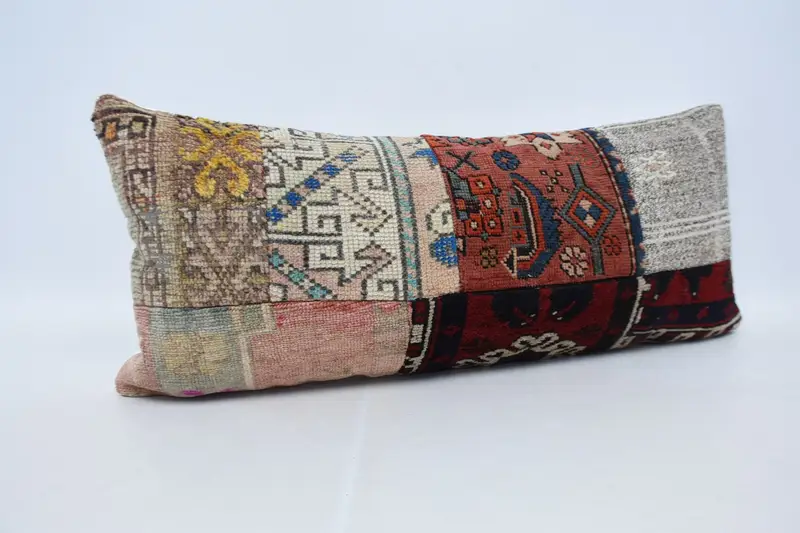 Outdoor Throw Pillow Case, Pillow for Couch, Boho Pillow Sham Cover, Kilim Pillow Cover, 16x36 Red Pillow Sham, Cushion Cover, Turkish Rugs Cushion - 3