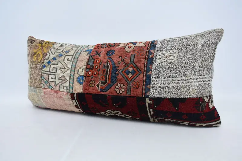 Outdoor Throw Pillow Case, Pillow for Couch, Boho Pillow Sham Cover, Kilim Pillow Cover, 16x36 Red Pillow Sham, Cushion Cover, Turkish Rugs Cushion - 5