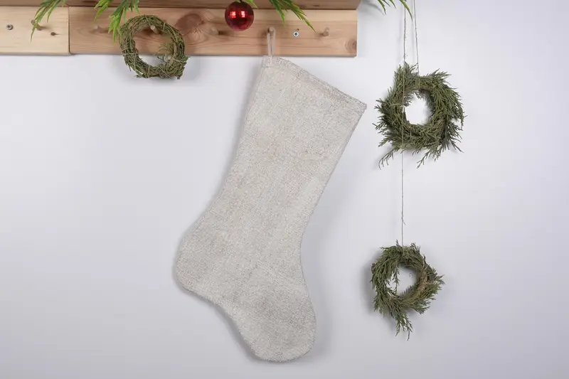 19 inç Noel Süsleri Desen Çorap, Şenlikli Tatil Çorabı