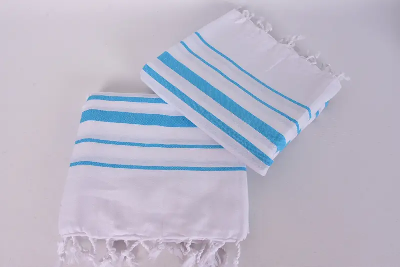 Monogram Turkish Towel, 70x40 Cotton Striped Towel, Wedding Anniversary Gift, Wedding Shower Gift, Turkish towel, Bridesmaid Gift Towel, Guest Towel - 6