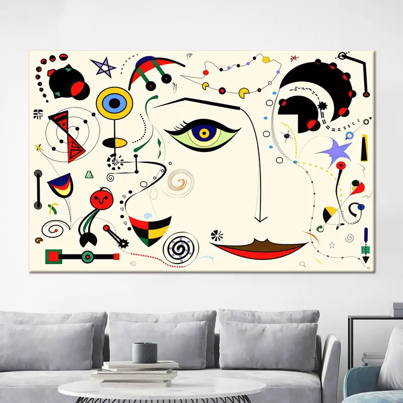 超現実的な女性の抽象的なキャンバス: 超現実主義で空間を向上させます