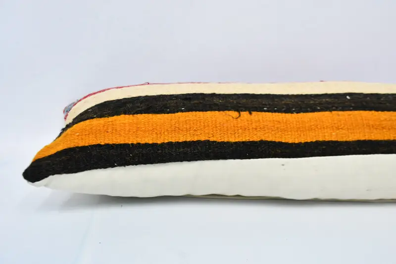 Cushion Cover, Vintage Pillow Sham, Boho Pillow Sham Cover, Couch Pillow Case, 12x36 Red Pillow, Pillow for Sofa, Interior Designer Pillow - 5