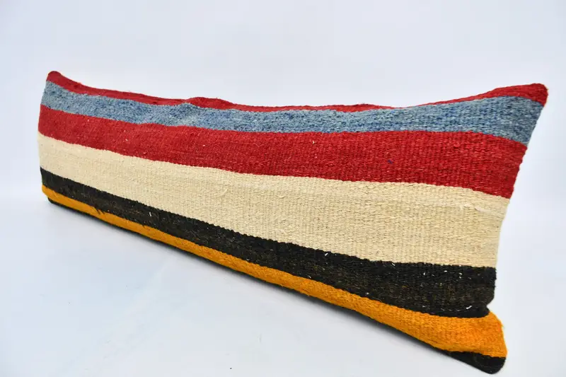 Cushion Cover, Vintage Pillow Sham, Boho Pillow Sham Cover, Couch Pillow Case, 12x36 Red Pillow, Pillow for Sofa, Interior Designer Pillow - 4