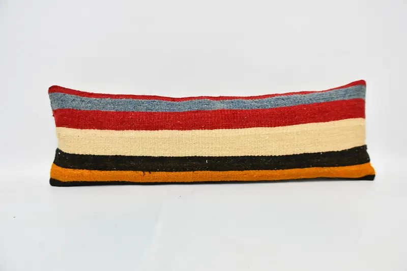Cushion Cover, Vintage Pillow Sham, Boho Pillow Sham Cover, Couch Pillow Case, 12x36 Red Pillow, Pillow for Sofa, Interior Designer Pillow - 1
